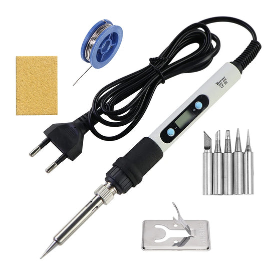 60W/80W/90W LCD Digital Display Adjustable-Temperature Soldering Iron