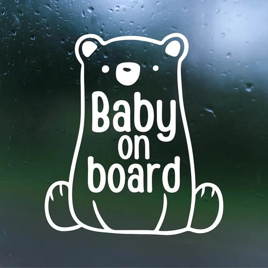 Bear Baby On Board Vinyl Decal