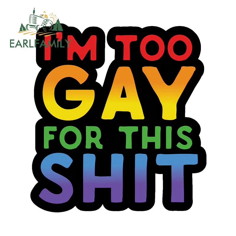 Here I Go Again in My Gay Little Car & Othes - Decal Car Sticker