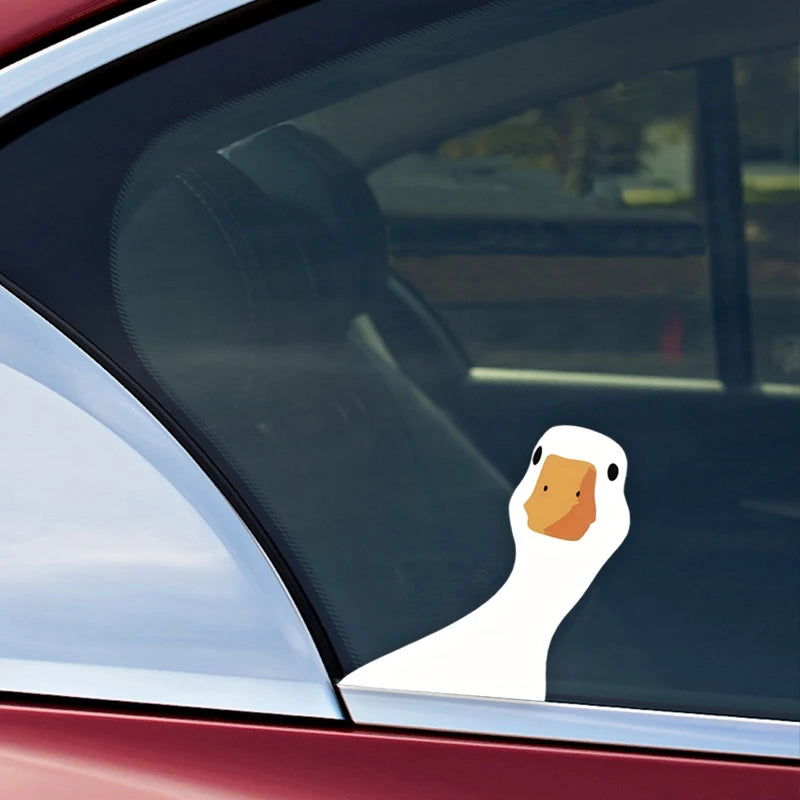 Weatherproof Vinyl Duck Decal – Cute Animal Sticker for Car Window