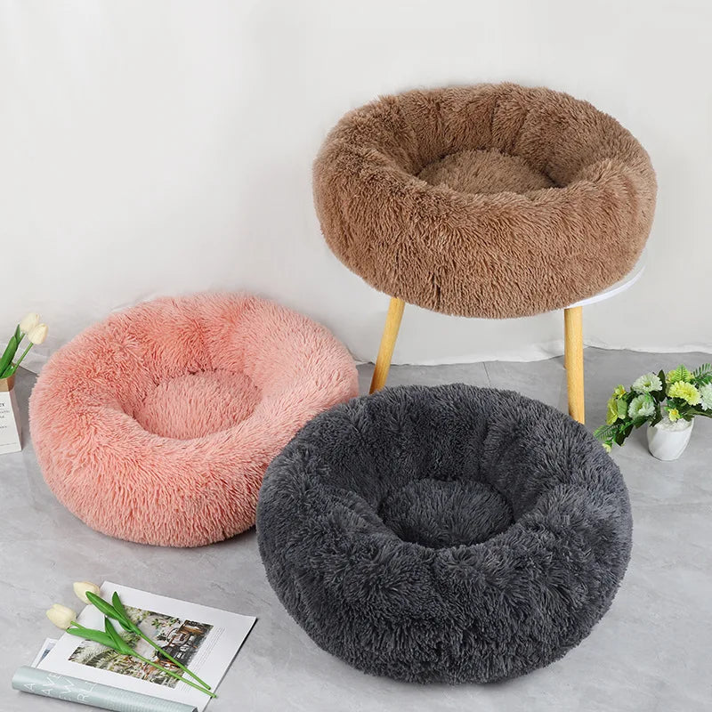 Plush Round Pet Bed