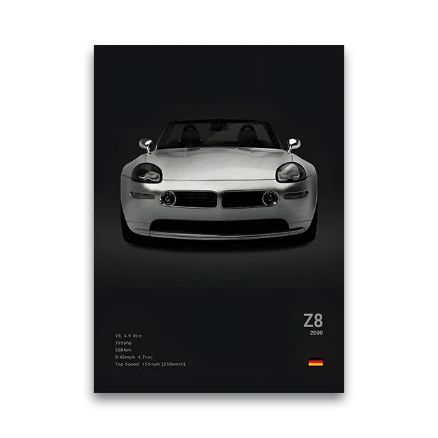 Famous Cars G80 M3C Canvas Poster – Modern Wall Art for Car Enthusiasts