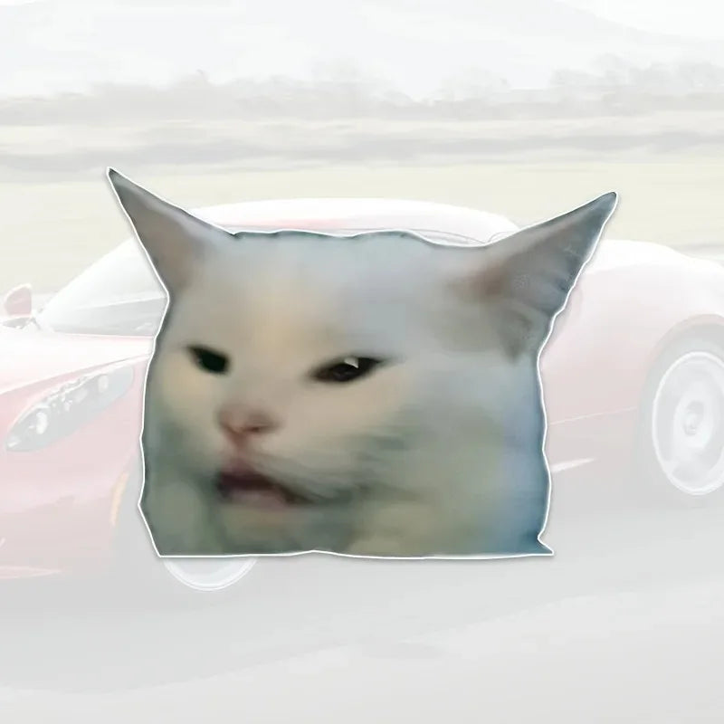 Smudge The Cat Meme Motorcycle Sticker