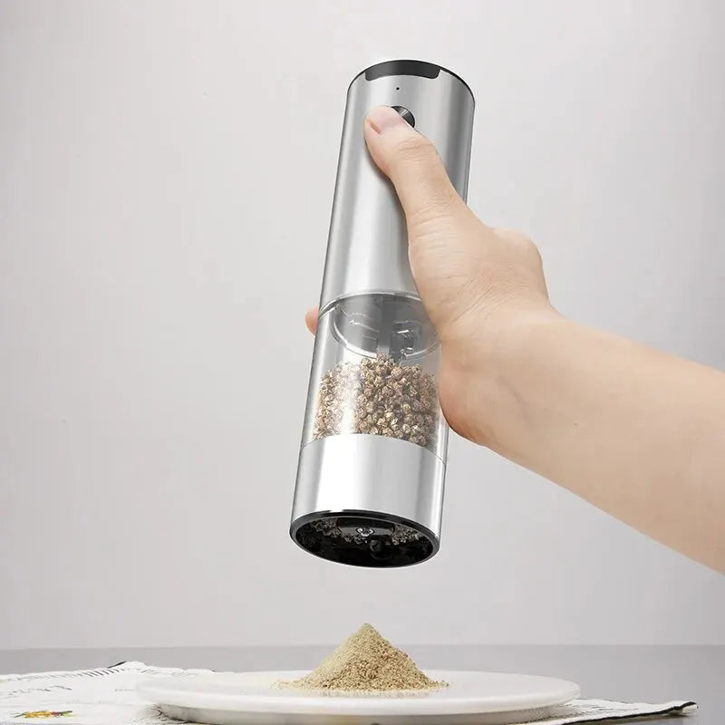 Electric Automatic Pepper and Salt Grinder – Adjustable Coarseness with LED Light