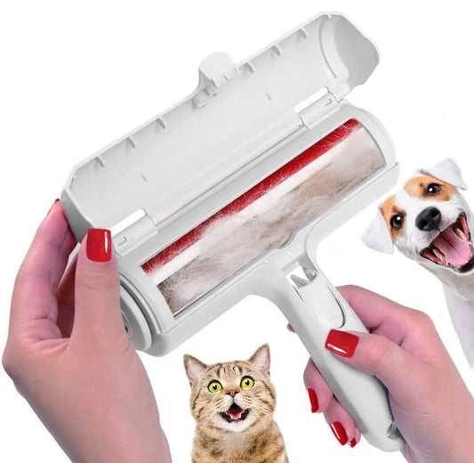 Pet Hair Remover Roller with Self-Cleaning Base