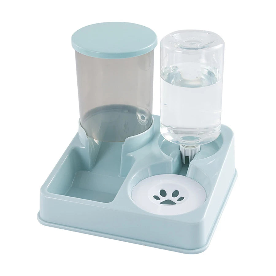 2-in-1 Tilted Gravity Cat Feeder & Water Dispenser