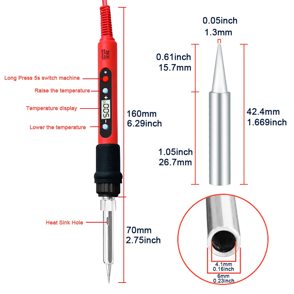 120W LCD Digital Soldering Iron Kit